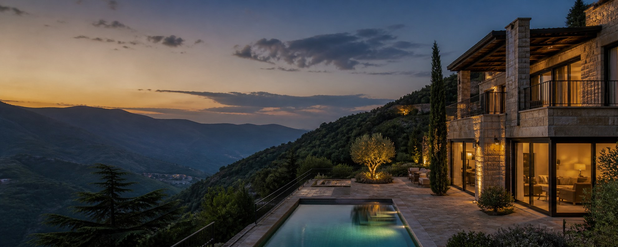 A Lebanese mountain chalet prepared to welcome guests
